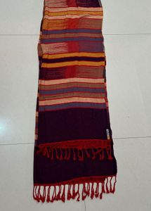 Striped Fringe Scarf
