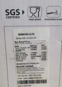 Larah by Borosil Opalglass 33 pcs Dinnerware Set