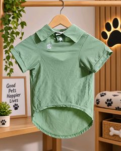 Clever Paws Dog Polo Shirt – Sage Green | XL
