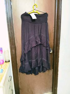 ZARA Bohemian Tiered Ruffle Maxi Skirt
