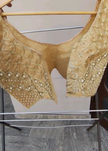 Fancy Readymade Sequence Golden Blouse for Wom