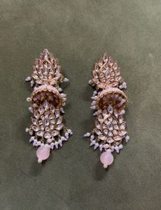Stunning Pink Stone &amp; Pearl Necklace