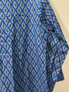 Blue Printed Womens Kurta