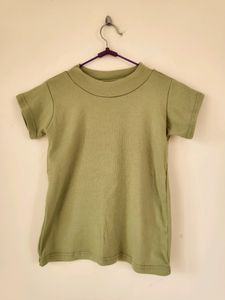 Olive Green Ribbed T-Shirt