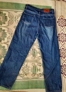 Blue Wash Straight Leg Jeans