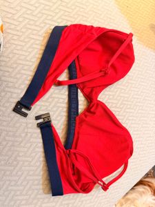 Tommy Hilfiger Red Triangle Bikini Top