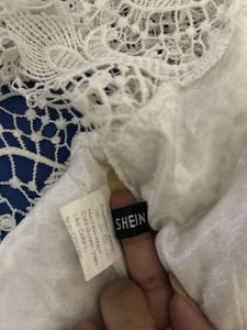 Shein White Lace Top