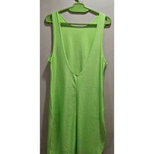 Neon Green A-Line Backless Dress