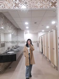 Classic Camel Wool Blend Coat