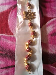 Rudraksha Bracelet with Trishul Charm set of 3 pc