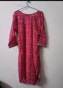 Pink Embroidered Kurti