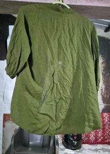 Embroidered Olive Green Kurta