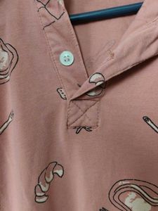 Men's Pink Graphic Polo Shirt