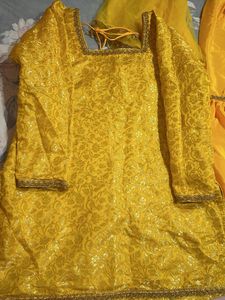 Yellow gharara n kurta or duppata