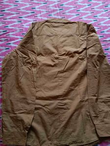 Brown Long Sleeve Button-Down Shirt