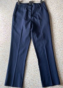 Navy Blue Straight Leg Trousers