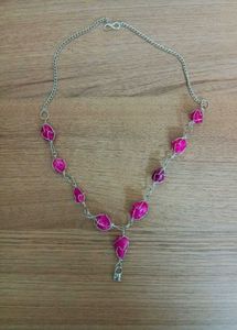 PINK STONE JEWELLERY SET