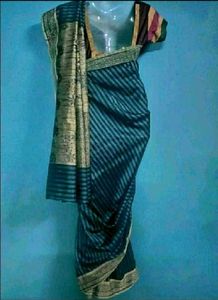 Blue silk saree
