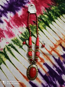 Beautiful Beads Red Jewel Set