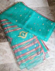 Brand new light weight thread work saree &amp; fall