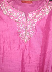 Vibrant Pink Embroidered Kurta