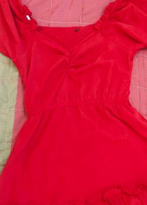 Red Tiered Dress