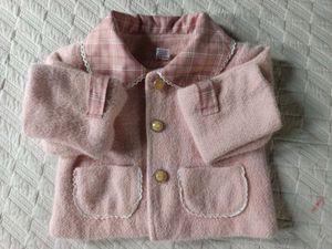 Girls Pink Knit Cardigan