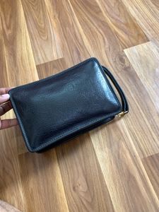 Samsonite Black Leather Clutch Bag