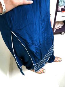 silk ❤️Elegant Blue Kurta Set with Patiala Pants