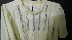 Elegant Pleated Yellow Top