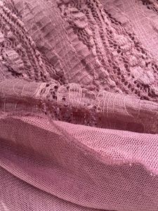 purple hue lace detail shirt