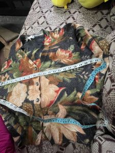 Cozy Floral Print Cardigan
