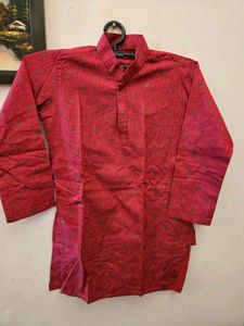 Maroon Printed ethnic Cotton Kurta