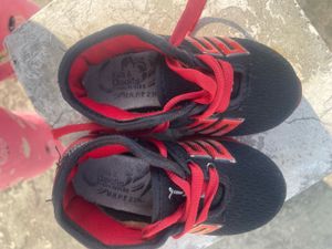Kids Black &amp; Red Sneakers/Sports Shoes