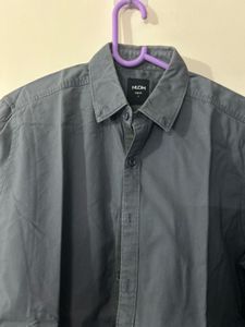 Men's Charcoal Grey Button-Down Shirt