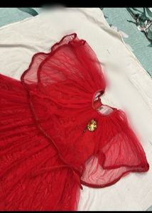 kids Beautiful Red Party Gown