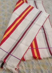 Striped pure woolen weaved shawl