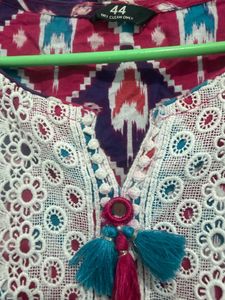 Vibrant Cotton Kurta Set with Dupatta