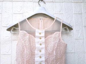 New with tag Chic Pink Lace Peplum Top