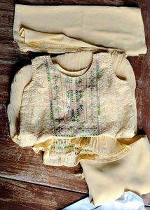 naira cut with plazo and dupatta