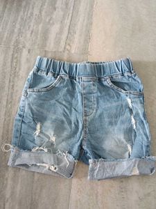 2 unisex Distressed Denim Shorts