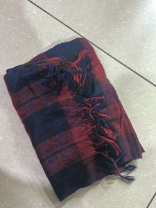 Plaid Fringe Scarf