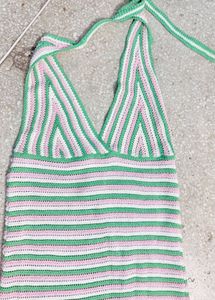 crochet Halter Neck dress