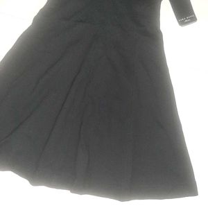 ZARA Sleek Black Sleeveless Fit &amp; Flare Dress