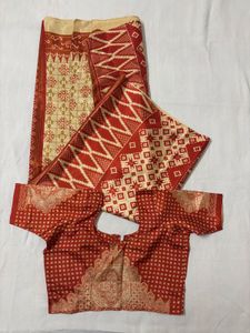Intricate Traditional Patterns Saree with Blouse