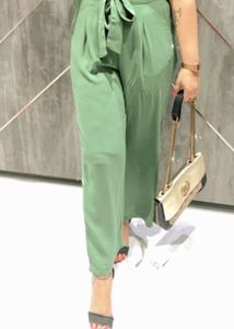 Stylish Green Wide Leg Pants