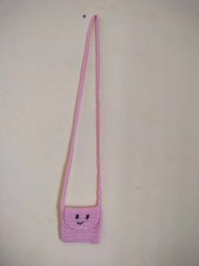 Cute Crocheted Pink Mini Bag