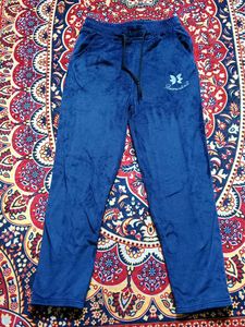Cozy Blue Velvet Track Pants