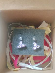Quilled Paper Flower Earrings