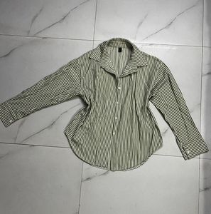 Striped Button-Up Shirt